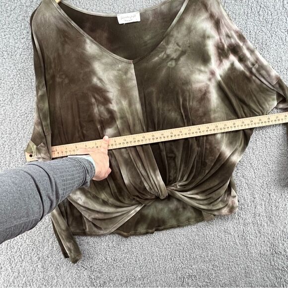 Lavender Field Tie Dye Knot Top Boho Womens Large - Picture 6 of 10